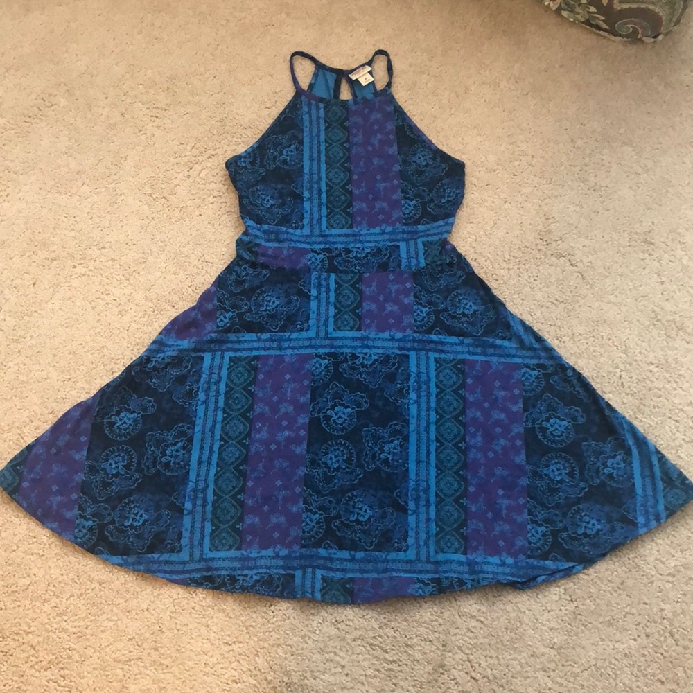 High neck spaghetti strap dress